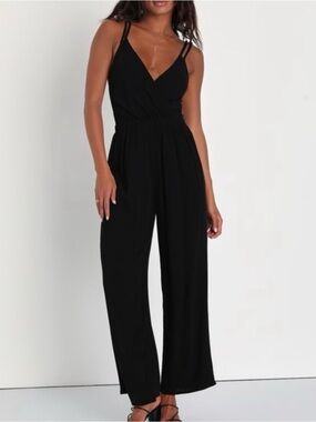 Lulu's Black Jumpsuit with Strappy Back